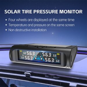 Sistema de monitor de presión de neumáticos solar universal para automóvil TPMS detector de 4 ruedas en tiempo real-