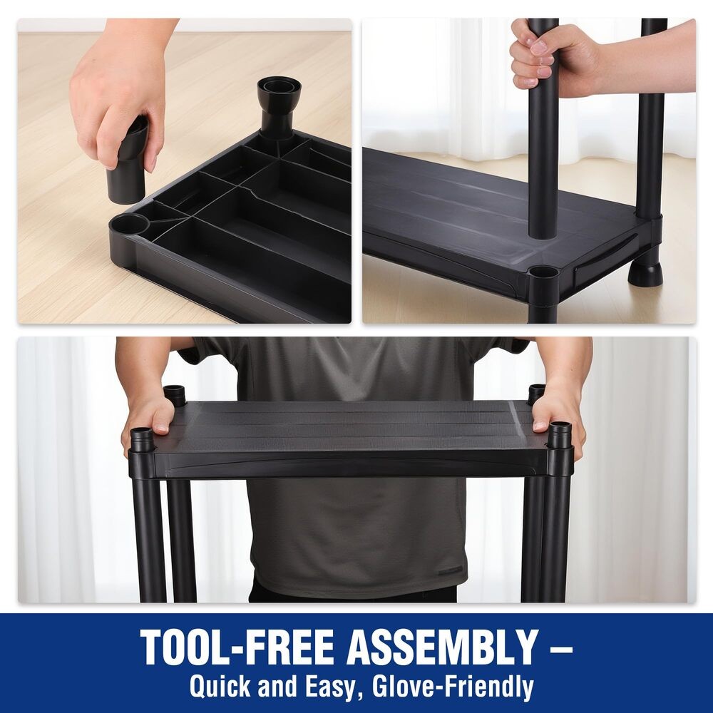 WORKPRO 5-Tier Plastic Storage Shelves 500lb Capacity Shelving Unit for Garage - Image 5