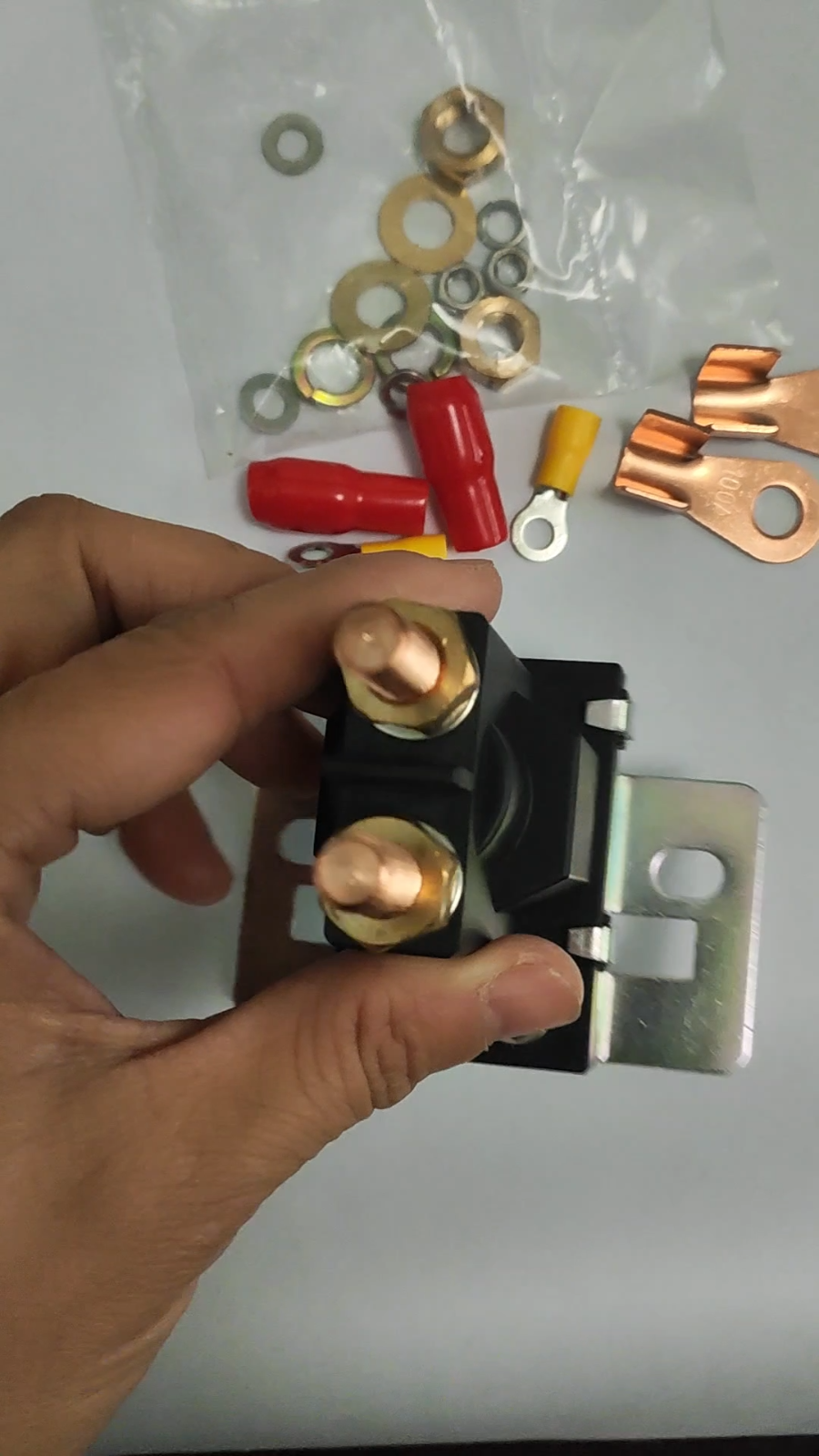 Relé de alta corriente 500A 12V/24V relé de arranque de batería doble gran corriente alimentación de automóvil- - Image 2
