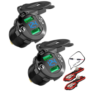 Enchufe cargador USB doble Daiertek 12V para automóvil automóvil automóvil marina RV RZR barco ATV B-