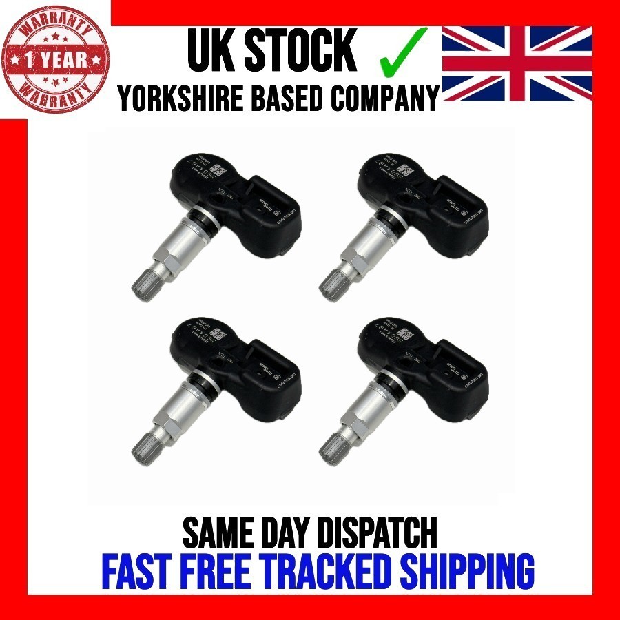 4X SENSOR DE PRESIÓN DE NEUMÁTICOS TPMS 433 MHZ COMPATIBLE CON TOYOTA CAMRY V4 2006-2014 42607-02030-
