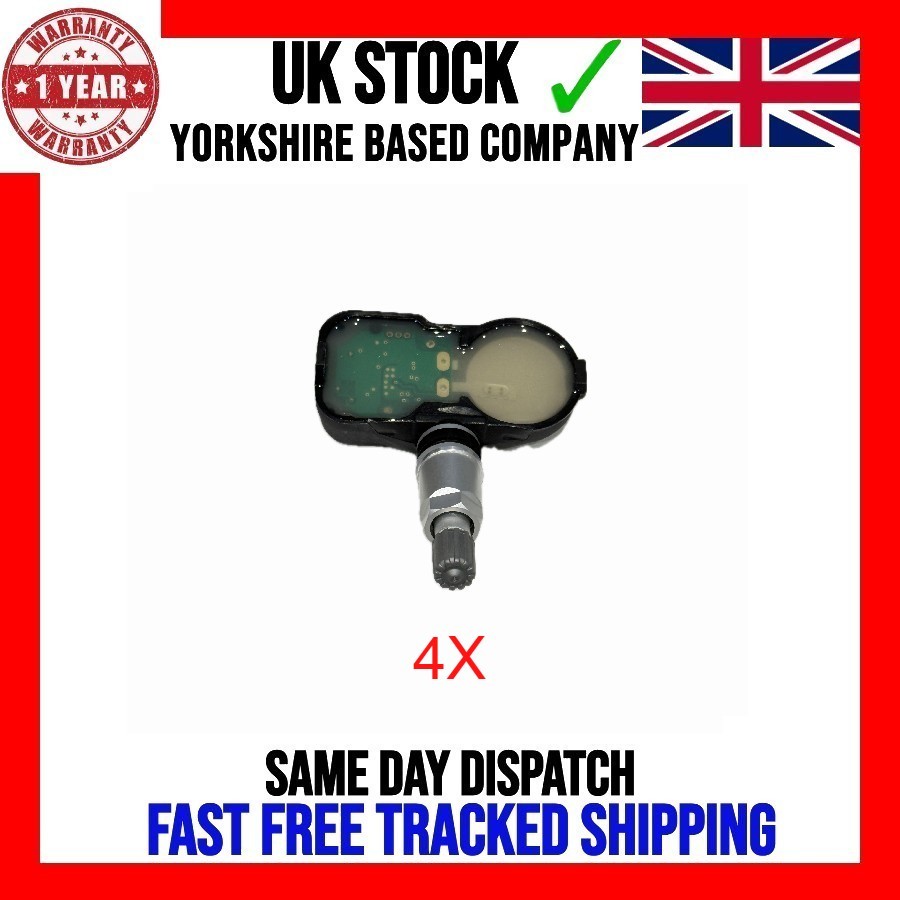 4X SENSOR DE PRESIÓN DE NEUMÁTICOS TPMS 433 MHZ COMPATIBLE CON TOYOTA CAMRY V4 2006-2014 42607-02030- - Image 2
