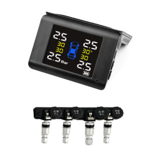 Sistema de alarma de monitor de presión de neumáticos TPMS para automóvil con 4 sensores internos pantalla LCD-