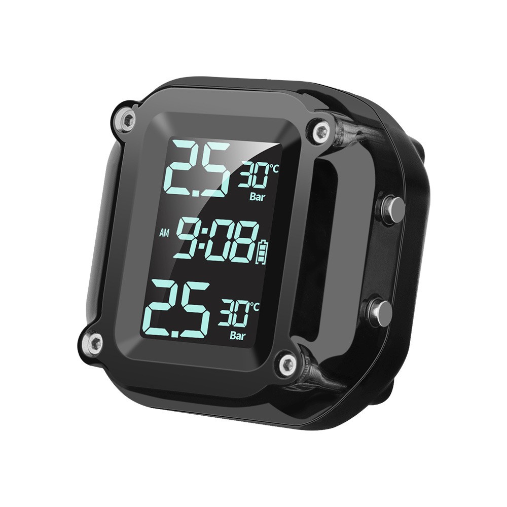 Sistema de Monitor de Presión de Neumáticos de Motocicleta con 2 Sensores Alimentado por USB para Bicicletas- - Image 4