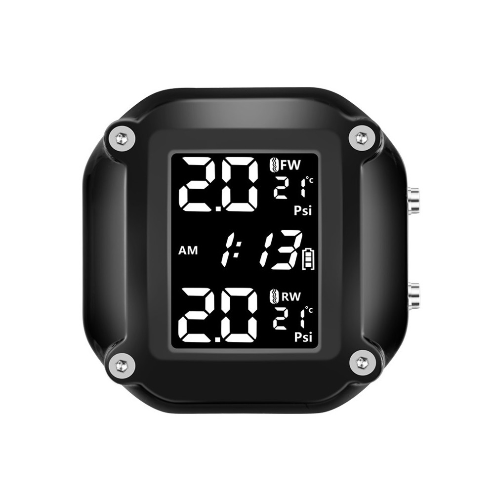 Sistema de Monitor de Presión de Neumáticos de Motocicleta con 2 Sensores Alimentado por USB para Bicicletas- - Image 5