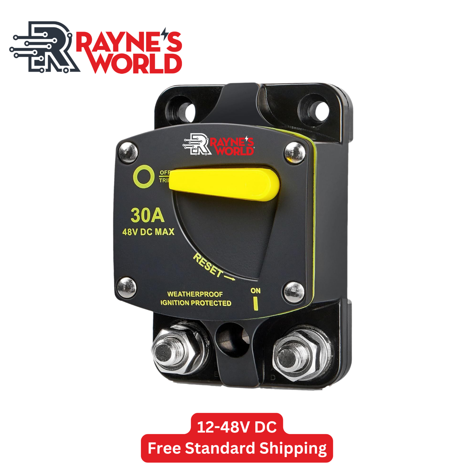 Disyuntor 30-300 Amp 12-48V DC coches/amplificadores/barcos/solar/inversor de alta resistencia-