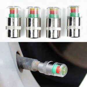4X Válvula Coche Tapa Neumático Monitor de Polvo Presión Rueda 38-32-36 PSI Sensor de Aire Neumático C-