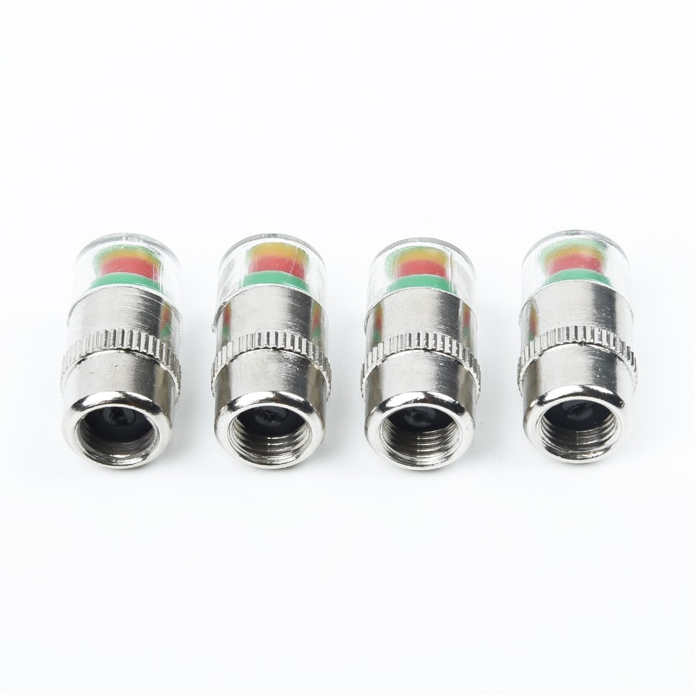 4X Válvula Coche Tapa Neumático Monitor de Polvo Presión Rueda 38-32-36 PSI Sensor de Aire Neumático C- - Image 3
