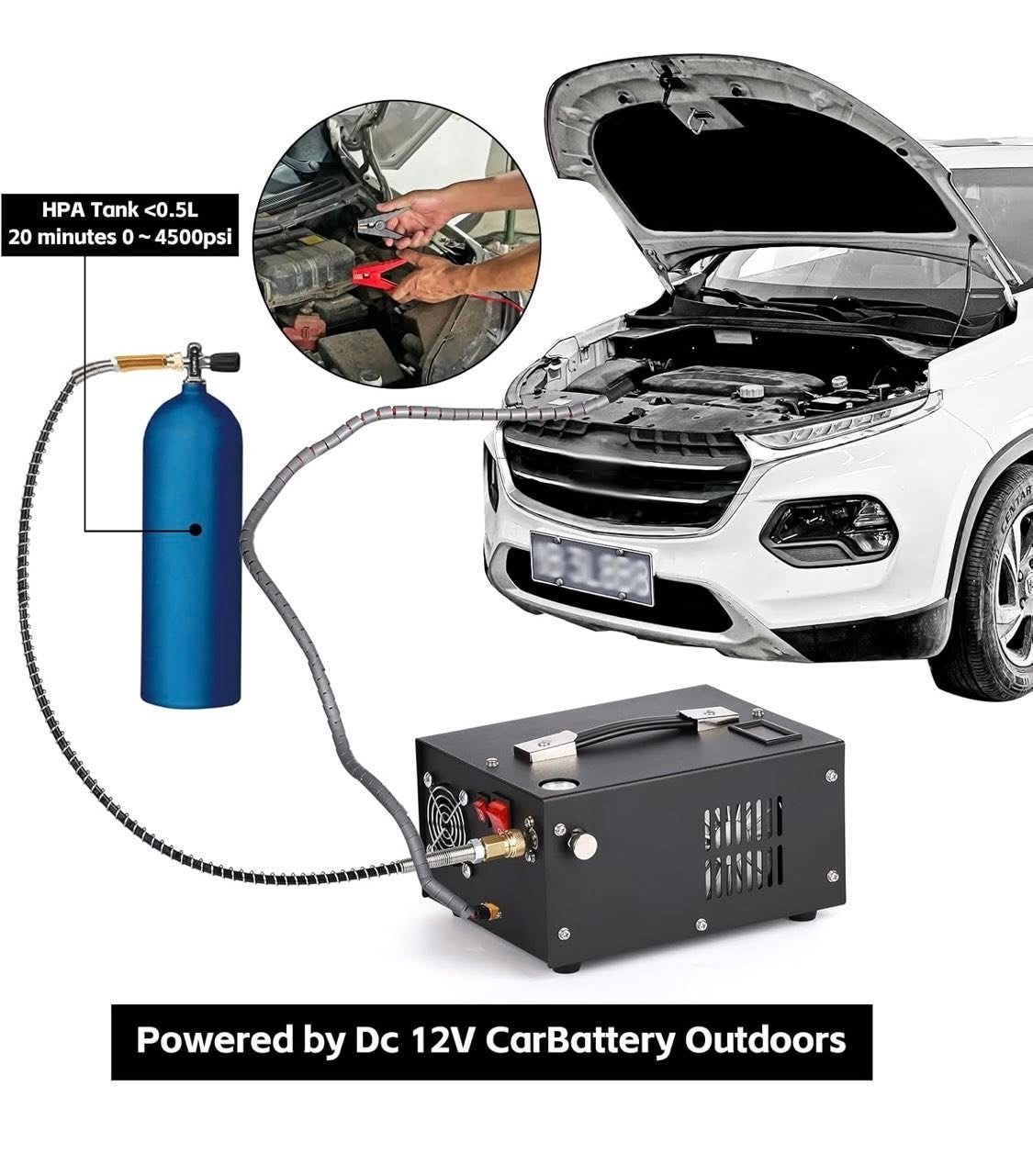 Auto-Stop PCP Air Compressor 4500Psi/30Mpa Oil/Water-Free 12V DC 110V 220V AC - Image 4