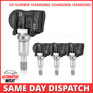 4X SENSOR DE PRESIÓN DE NEUMÁTICOS TPMS MONITOR DE AIRE 103460200A 433MH PARA TESLA MODELO 3 S X-
