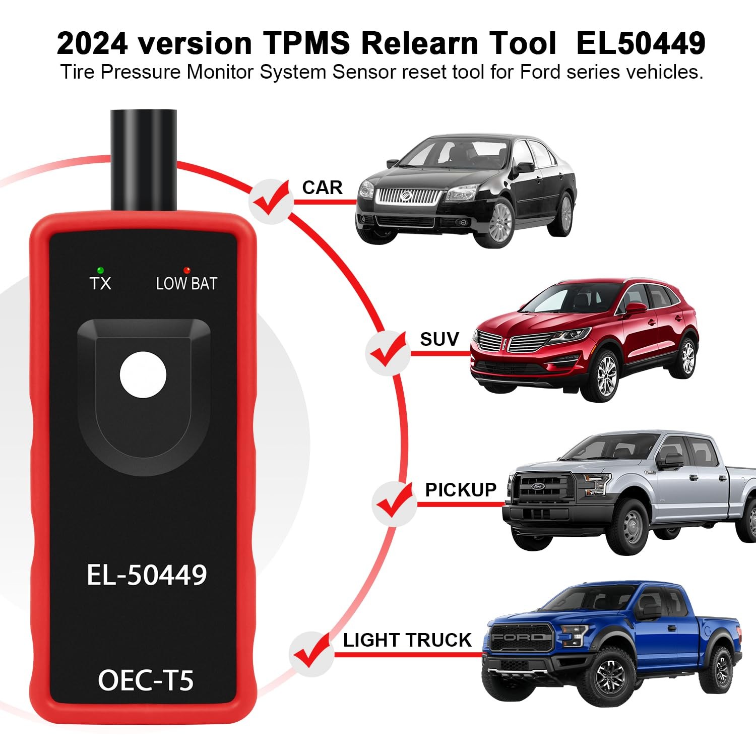 Herramienta de reaprendizaje TPMS, para sensor monitor de presión de neumáticos Ford Kuga MK2 13-18- - Image 3