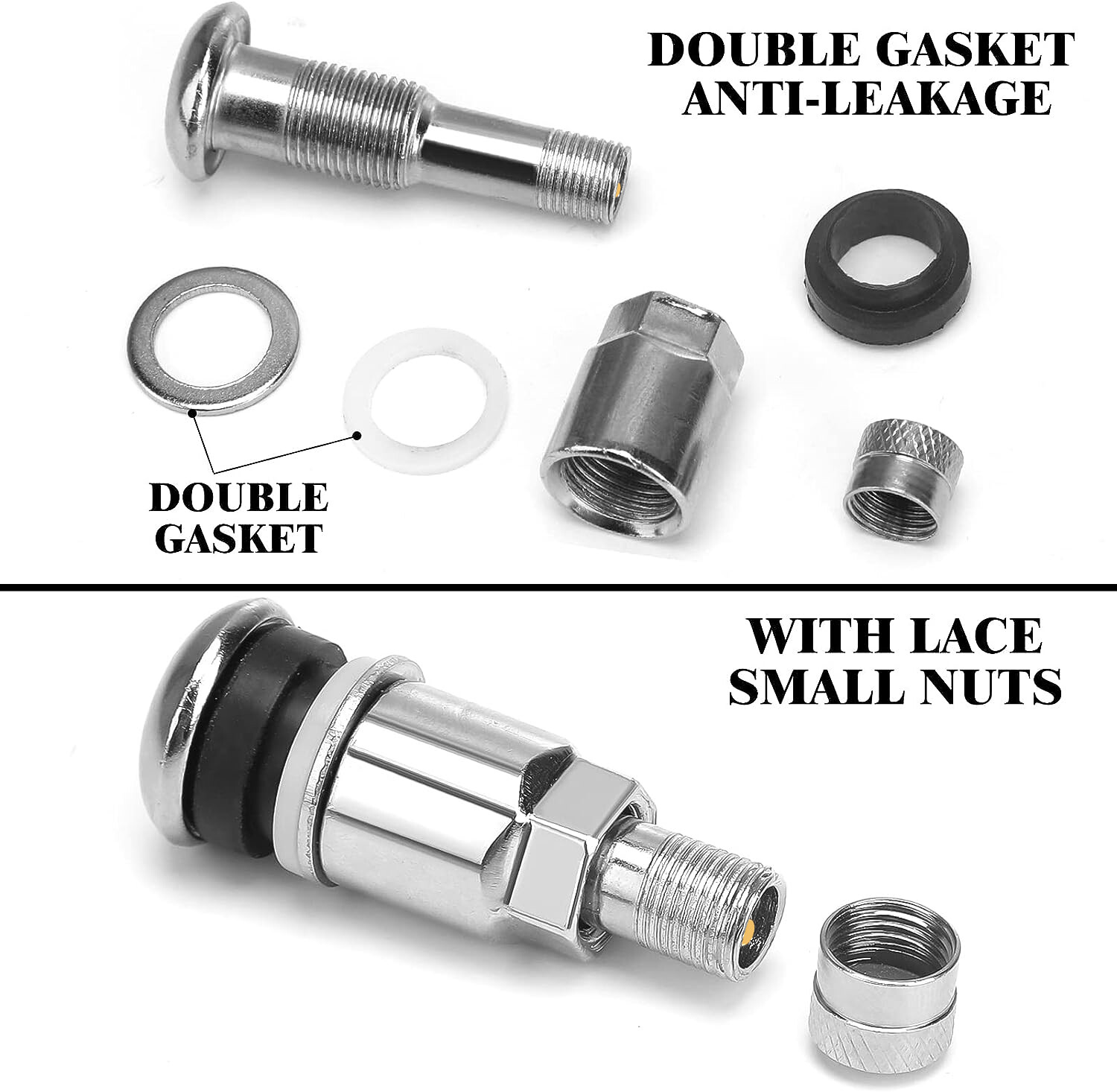 4 x Válvulas de Metal Universal para Llantas de Aleación de 11,3 mm Tornillo en Válvula de Neumático- - Image 4