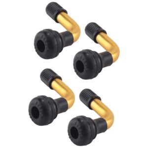 4 Piezas Válvulas de Neumático Vástago Ángulo Recto Goma A Presión 90 Grados Latón para 2334-