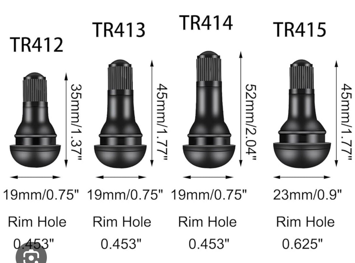 4 x Válvulas y tapas de neumáticos sin cámara de núcleo de metal premium TR413 para remolque y automóvil - - - Image 5