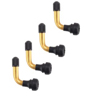 4 piezas vástago de vástago de goma a presión de ángulo recto 90 grados de latón para 8809-