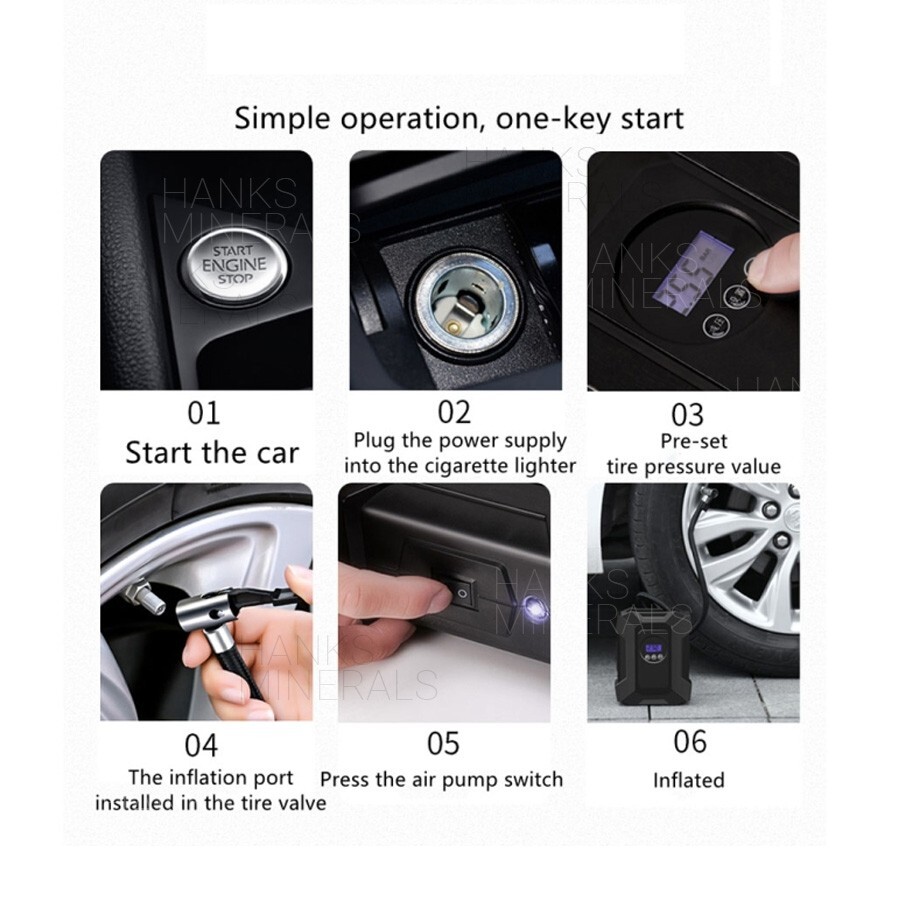 Car Air Tire Pump Inflator Portable Compressor Digital Electric Auto 150PSI 12V - Image 3