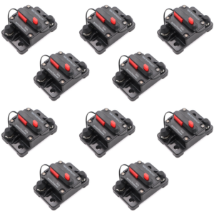 PACK 10 50 Amp Impermeable Disyuntor Coche/Marino/Solar 12-48DC Restablecimiento Manual-