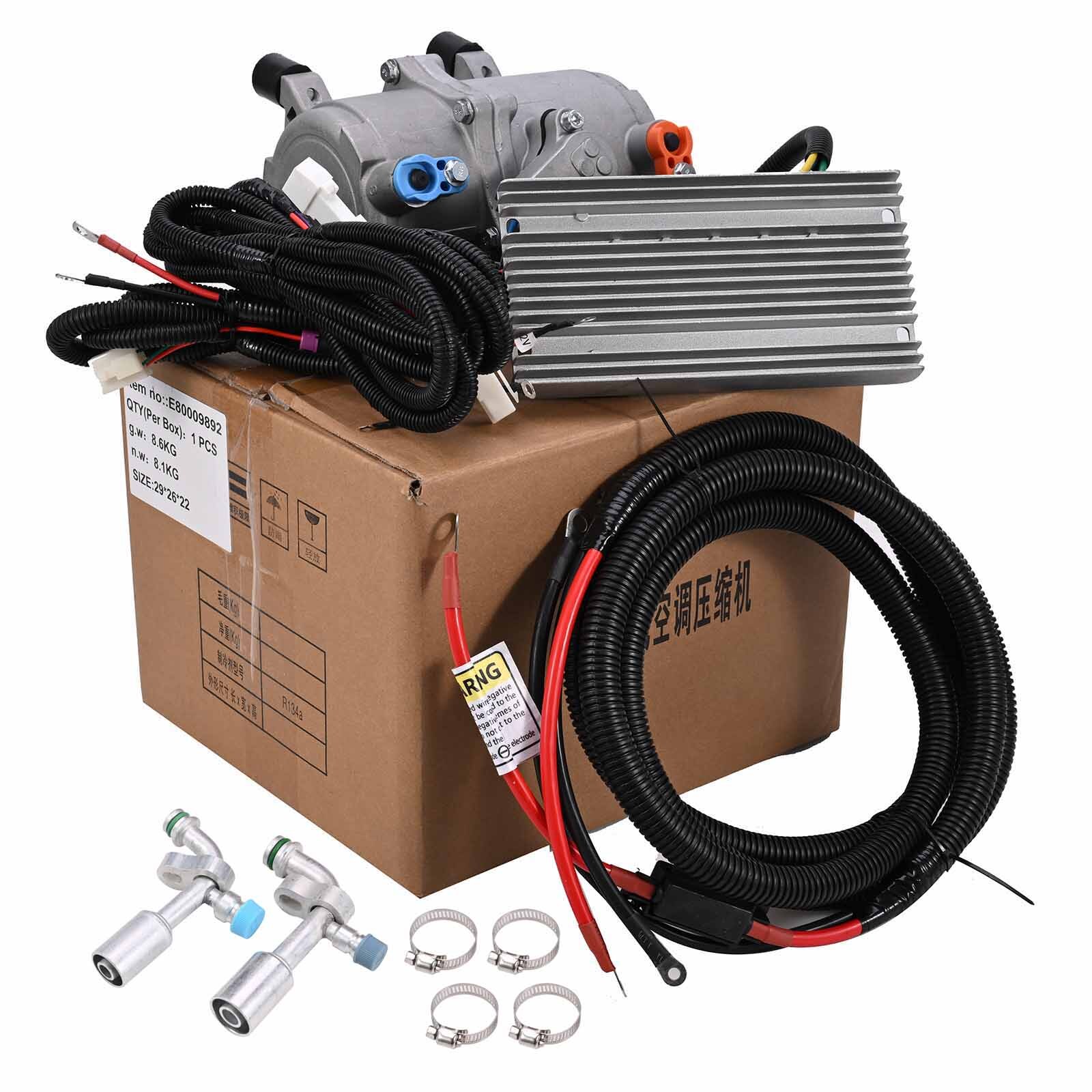 12 Volt A/C Kit Electric Compressor Set for Auto Air Conditioning Car Universal - Image 2