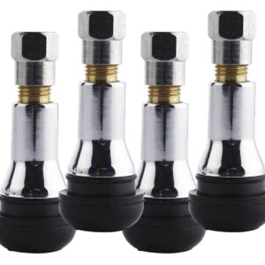 Juego de 4 válvulas de neumático TR413 funda cromada tapa de vástago sin cámara-