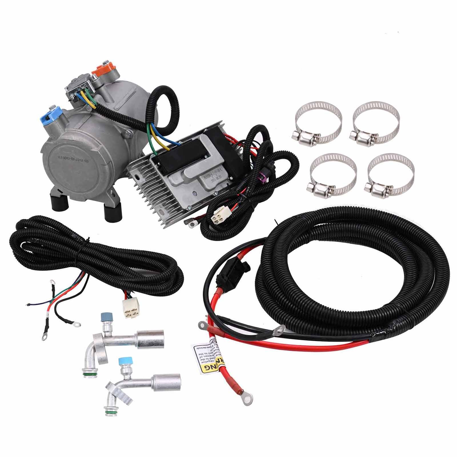 12 Volt A/C Kit Electric Compressor Set for Auto Air Conditioning Car Universal - Image 4
