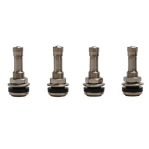 Válvulas de neumático sin cámara de larga duración con perno de metal cromado TR416 en vástagos (4 piezas)-