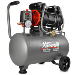XtremepowerUS 2.0HP Quiet Air Compressor Tank 7 Gallon Oil-Free 4.9CFM 116 PSI