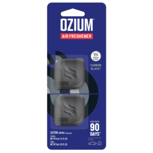 Ambientadores de aire acondicionado con clip de ventilación para automóvil con membrana de ozio, negro carbón, 2 paquetes-