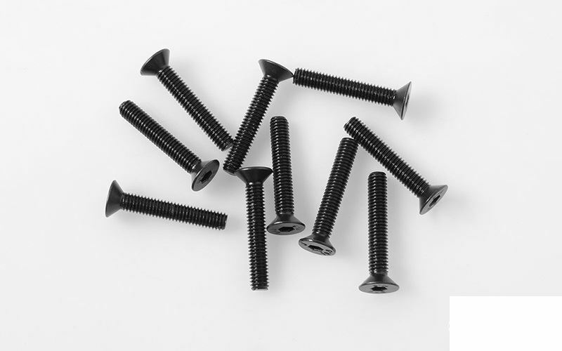 Tornillos de cabeza plana de acero M3 x 18 mm x10 Z-S1772 RC4WD avellanado RC-