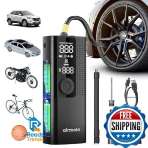 Airmoto Tire Inflator Portable Air Compressor - Digital Car Air Pump 120 PSI