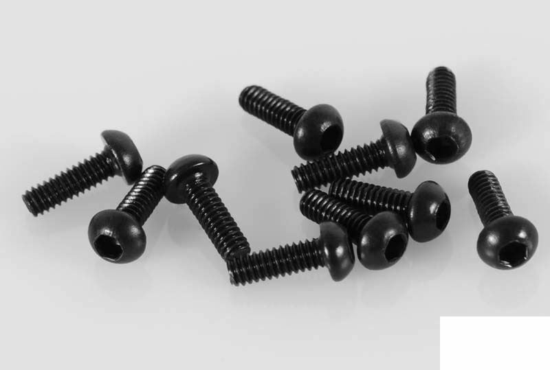 Tornillos de tapa de cabeza de botón de acero M2 x 6 mm (10) Z-S0933 RC4WD para cama de jaula manual CC-