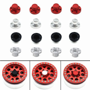 FLYXM 1.9inch Wheel Hub Caps for RC 1/10 Axial SCX10 RC4WD Wheel Rim 4Pcs Alum