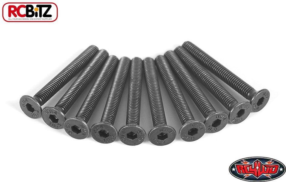 Tornillo de cabeza plana de acero M3 x 25 mm (10) RC4WD negro Z-S1267 avellanado-