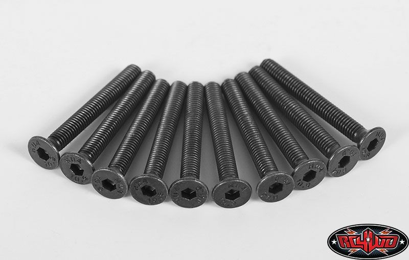 Tornillo de cabeza plana de acero M3 x 25 mm (10) RC4WD negro Z-S1267 avellanado- - Image 2