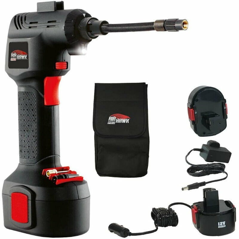 Air Work Pro Portable Air Compressor 12V Car Adapter Inflate Tyre Pressure Gauge - Image 4