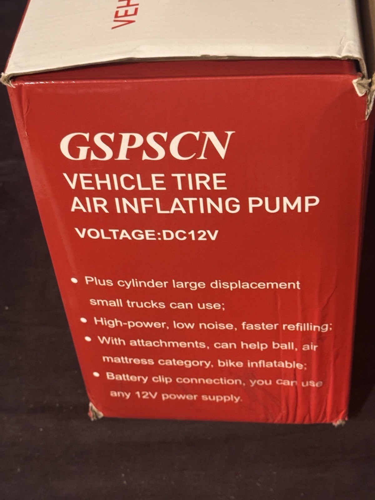 GSPSCN Silver Dual Cylinder 12V Air Compressor Pump for Car, Heavy Duty Portable - Image 3