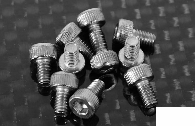 Tornillos de cabeza de enchufe M2,5 x 4 mm (10) (plateado) Z-S0762 RC4WD cabeza hexagonal plateada-