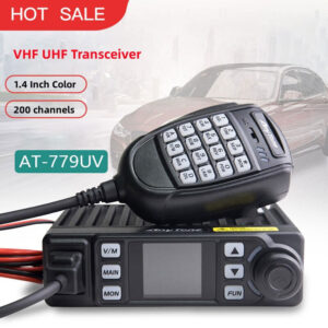 Radio móvil transceptor VHF UHF 10-50 KM AT-779UV 1,4" pantalla a color 200 canales #WD1-