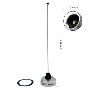 Antena de montaje NMO látigo UHF de 6,4 pulgadas 450-470 MHz para radio móvil en vehículo de automóvil-