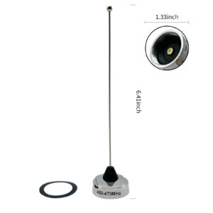 Antena de montaje Whip 450-470 MHz 6,4 pulgadas UHF Whip NMO para radio móvil en el vehículo-