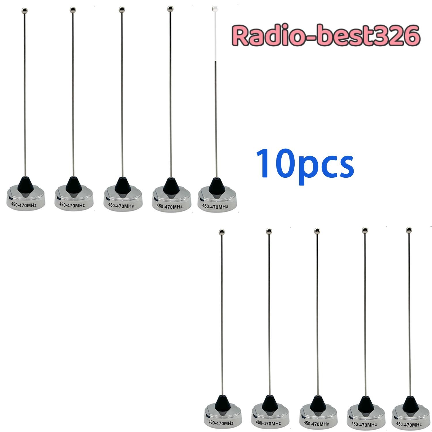 Lote 10 450-470 MHz 6,4 pulgadas UHF látigo NMO antena de montaje para radio móvil en vehículo-