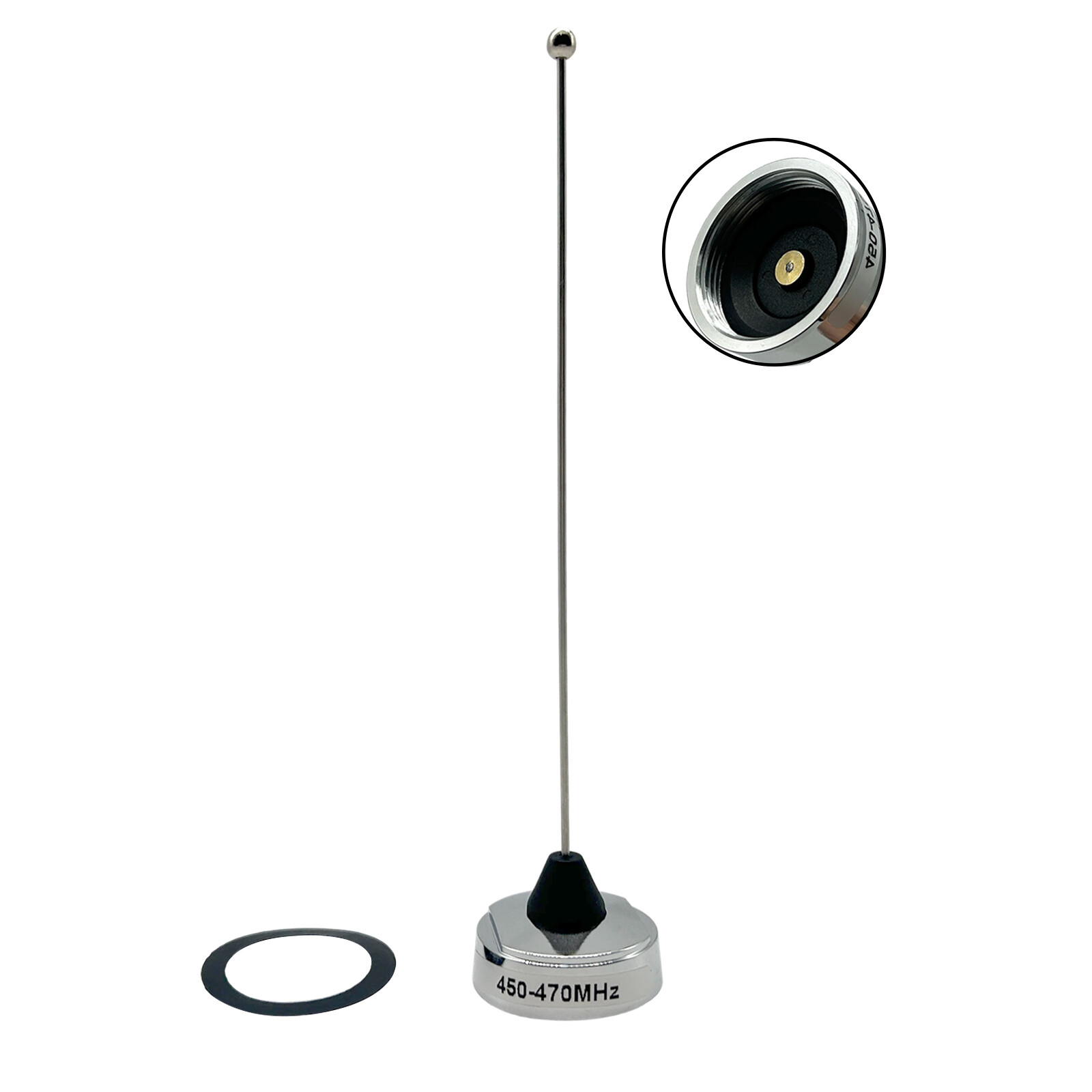 Antena de montaje NMO 1/4 onda UHF 450-470 MHz para radio móvil de automóvil 6,4 pulgadas-