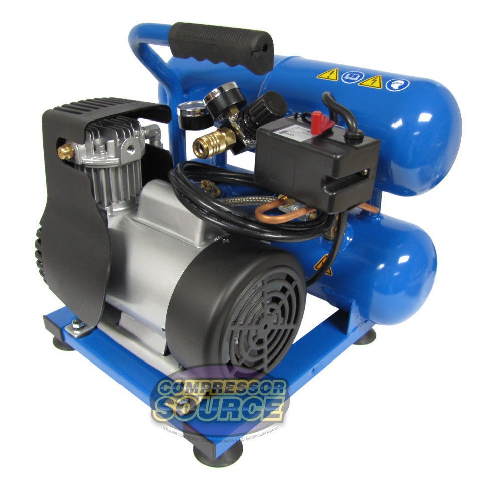Puma LA-5721 Portable Air Compressor 110V Dual Tank 1.5HP Oil less Direct Drive