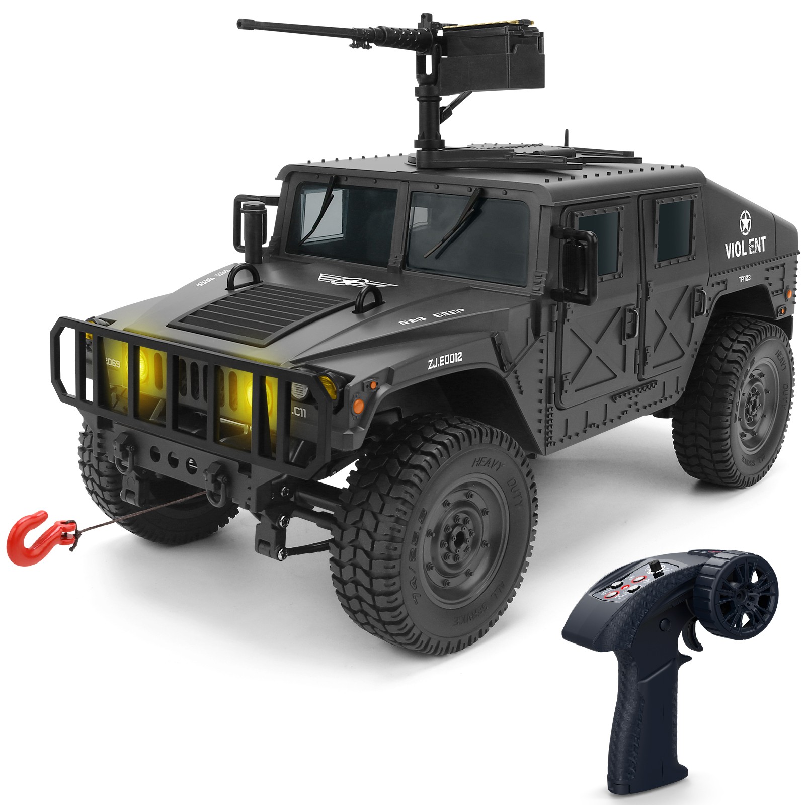 Coche todoterreno 4x4 1:14 RC sobre orugas camión militar control remoto coche vehículo de juguete-