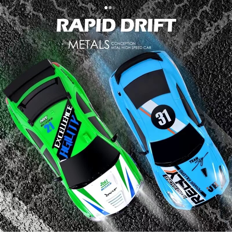 RC Drift Car 1/24 2.4G 4x4 Control Remoto Deporte Carreras Vehículo de Carretera con LED- - Image 3