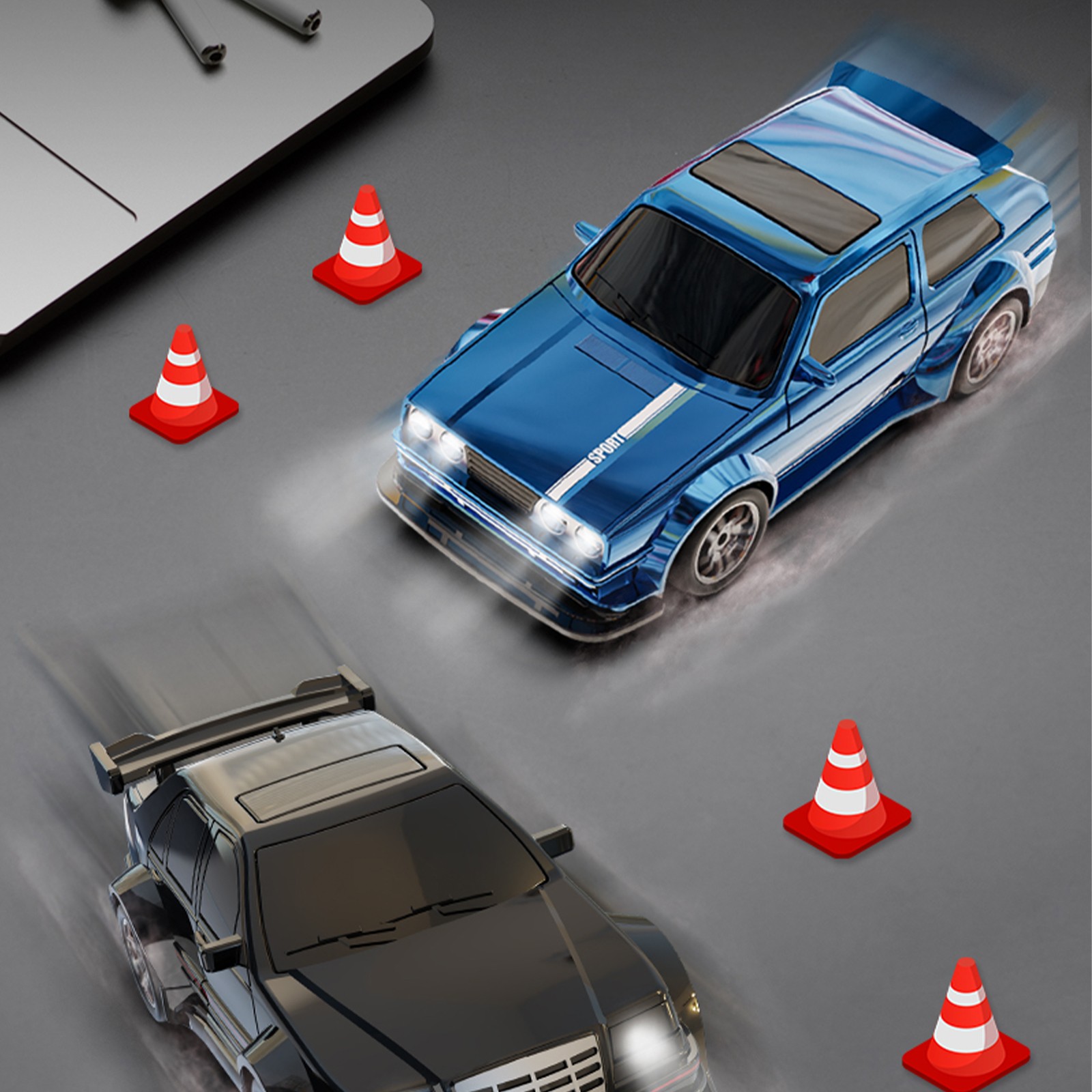 Mini RC 2.4G Drift Car 1/43 4x4 RTR Mini Vehículo de Carreras con Batería de Giroscopio- - Image 3