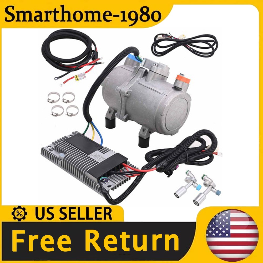 For Auto Air Conditioning Car 12V Volt A/C Kit Electric Compressor Set Universal