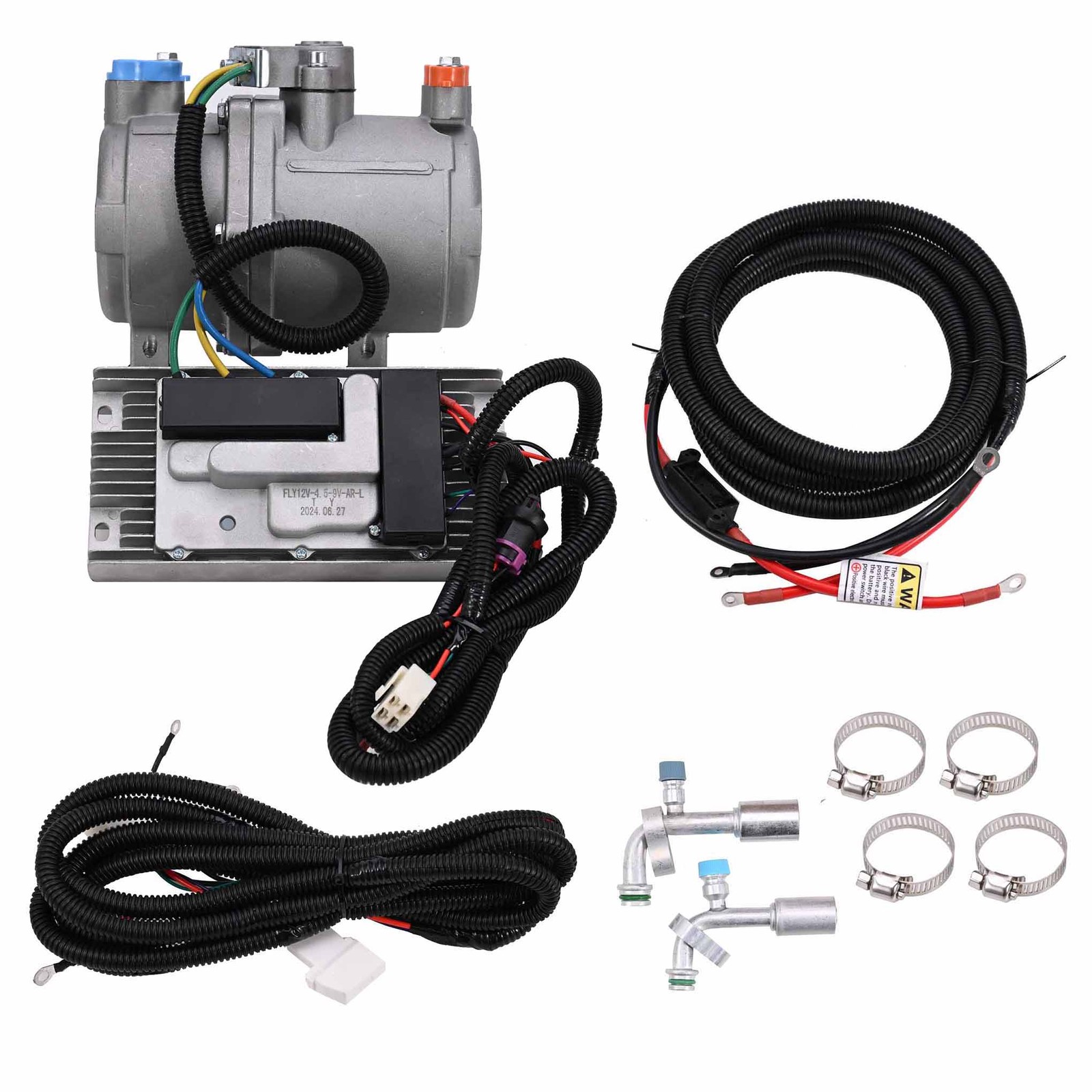 For Auto Air Conditioning Car 12V Volt A/C Kit Electric Compressor Set Universal - Image 3