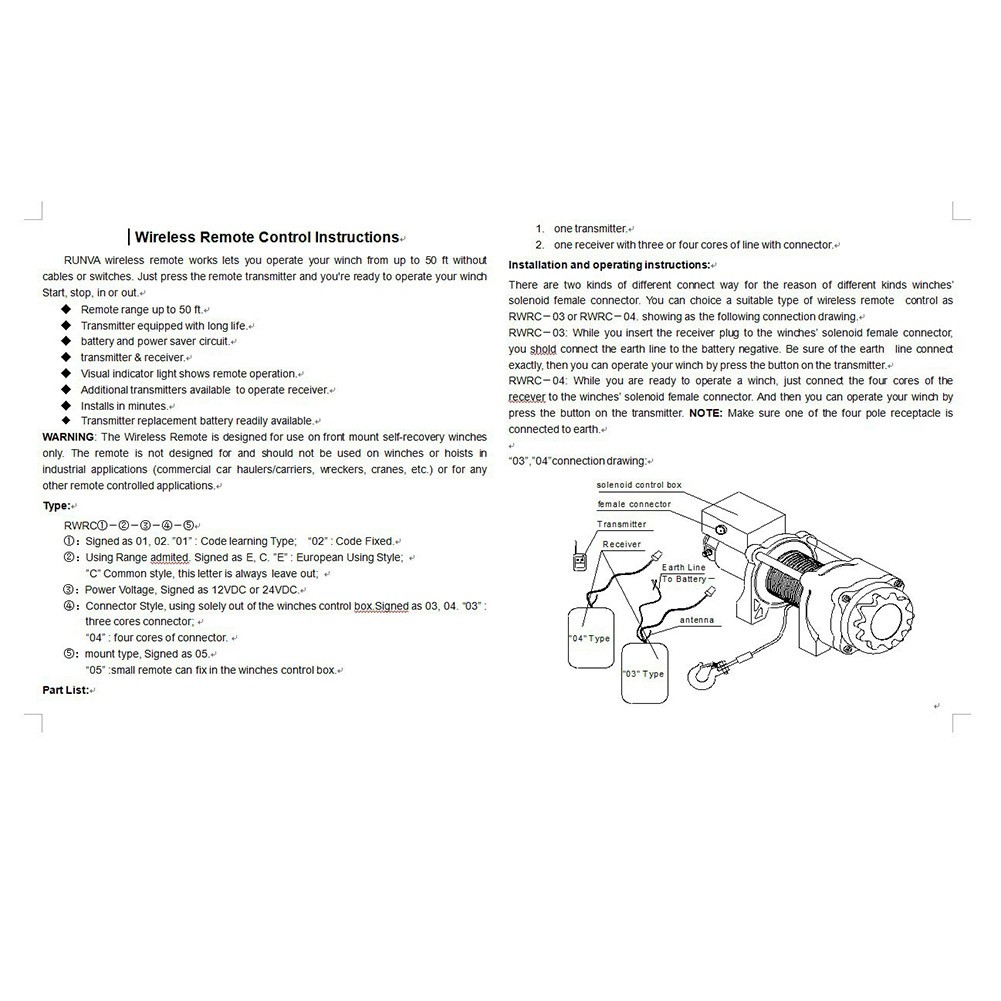 Controlador de cabrestante inalámbrico 12V 24V compatible con cabrestantes 4x4-