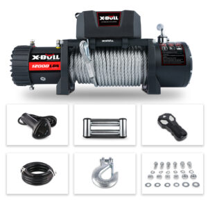 Cabrestante eléctrico 12000 libras cable de acero inalámbrico remoto todoterreno 4x4-