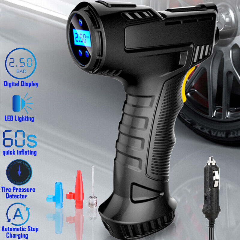 150 PSI Air Compressor Tire Inflator Fits Car Moto Bike Tires Air Pump Portable
